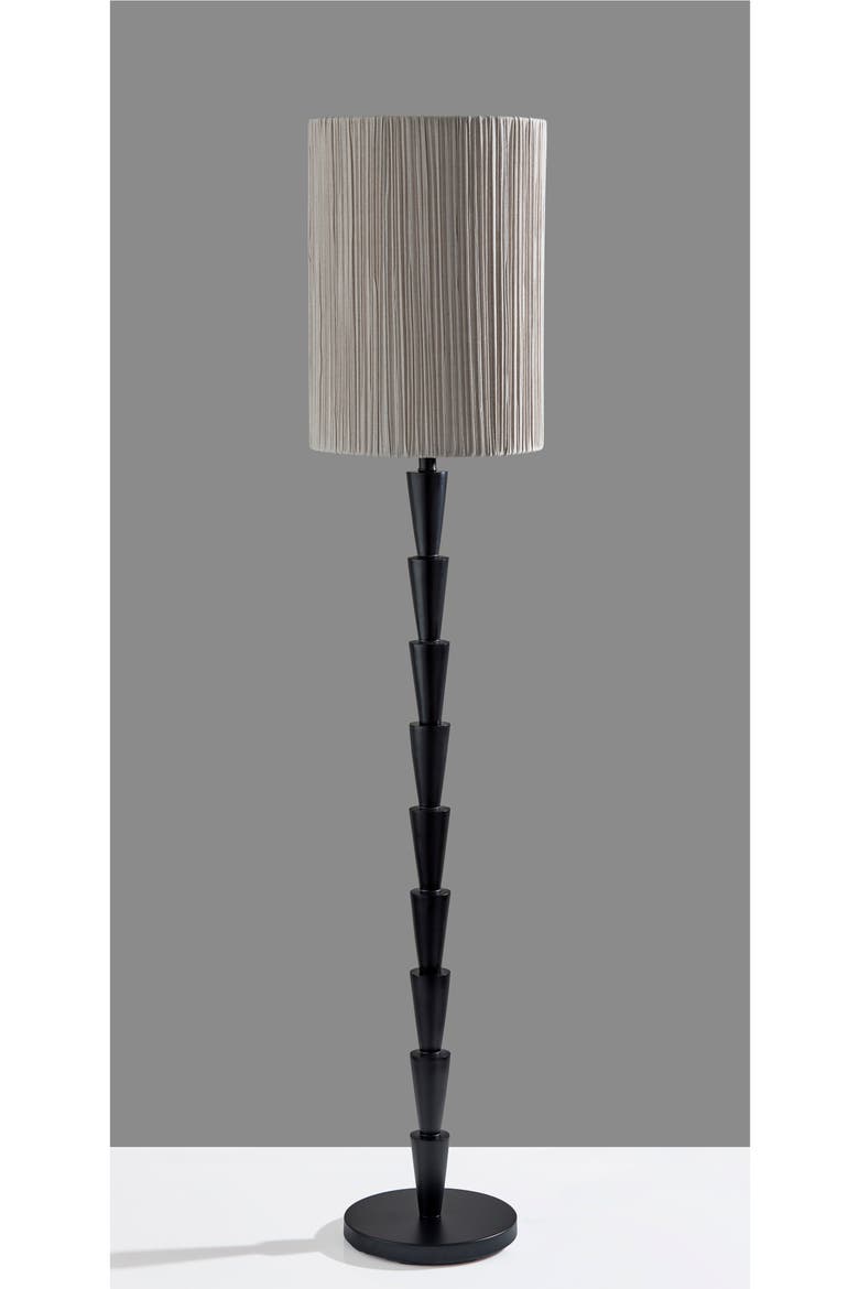 Amos Floor Lamp, Alternate, color, BLACK