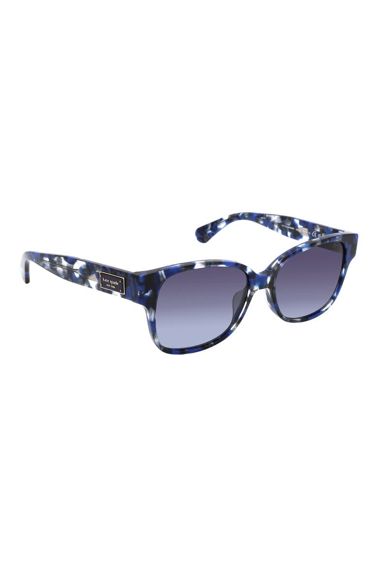 trulee 55mm gradient square sunglasses, Alternate, color, BLUE HAVANA/ DARK GREY SF