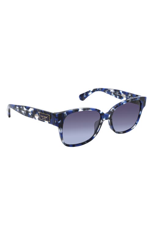 Shop Kate Spade New York Trulee 55mm Gradient Square Sunglasses In Blue Havana/dark Grey Sf