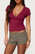 EDIKTED Merinda Stretch Cotton T-Shirt