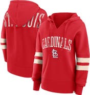 FANATICS Women's Fanatics Branded Red St. Louis Cardinals Bold Move Notch Neck Pullover Hoodie