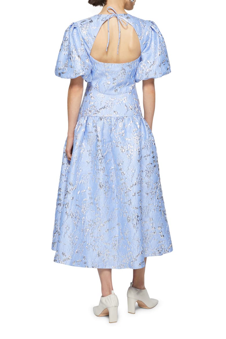 Jonathan Simkhai Women's Faith Metallic Matelassé Dress, Alternate, color, PERIWINKLE