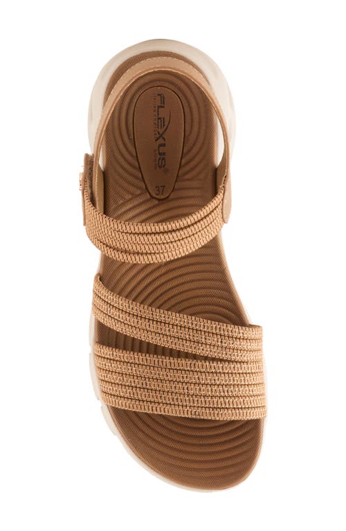 Flexus By Spring Step Garlina Platform Wedge Sandal In Tan