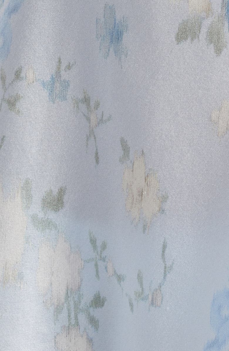 LoveShackFancy Lirena Lace Accent Floral Camisole, Alternate, color, Snowdrop Blue