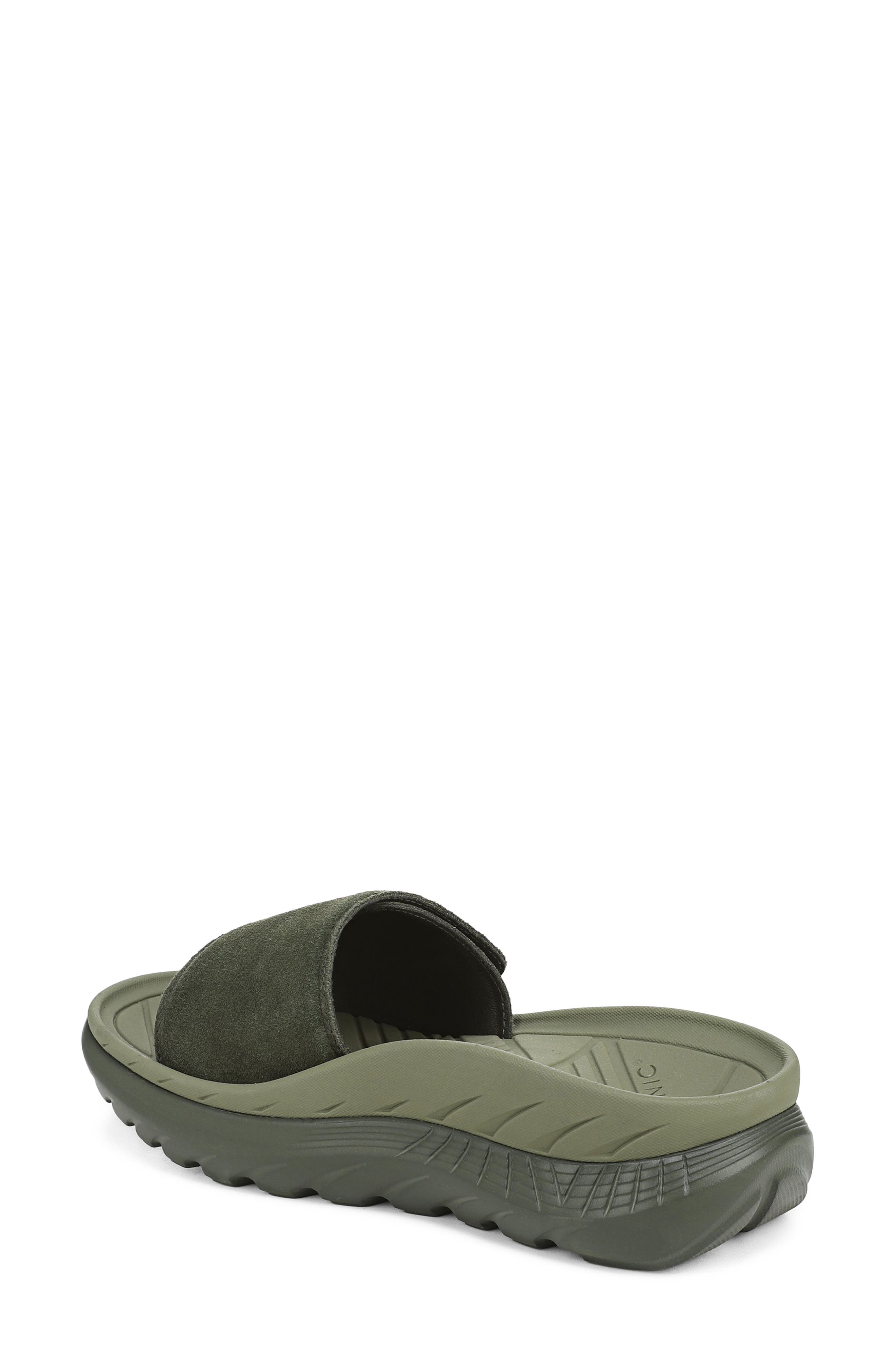 Rejuvenate Slide Sandal, Alternate, color, OLIVE MOSS SUEDE