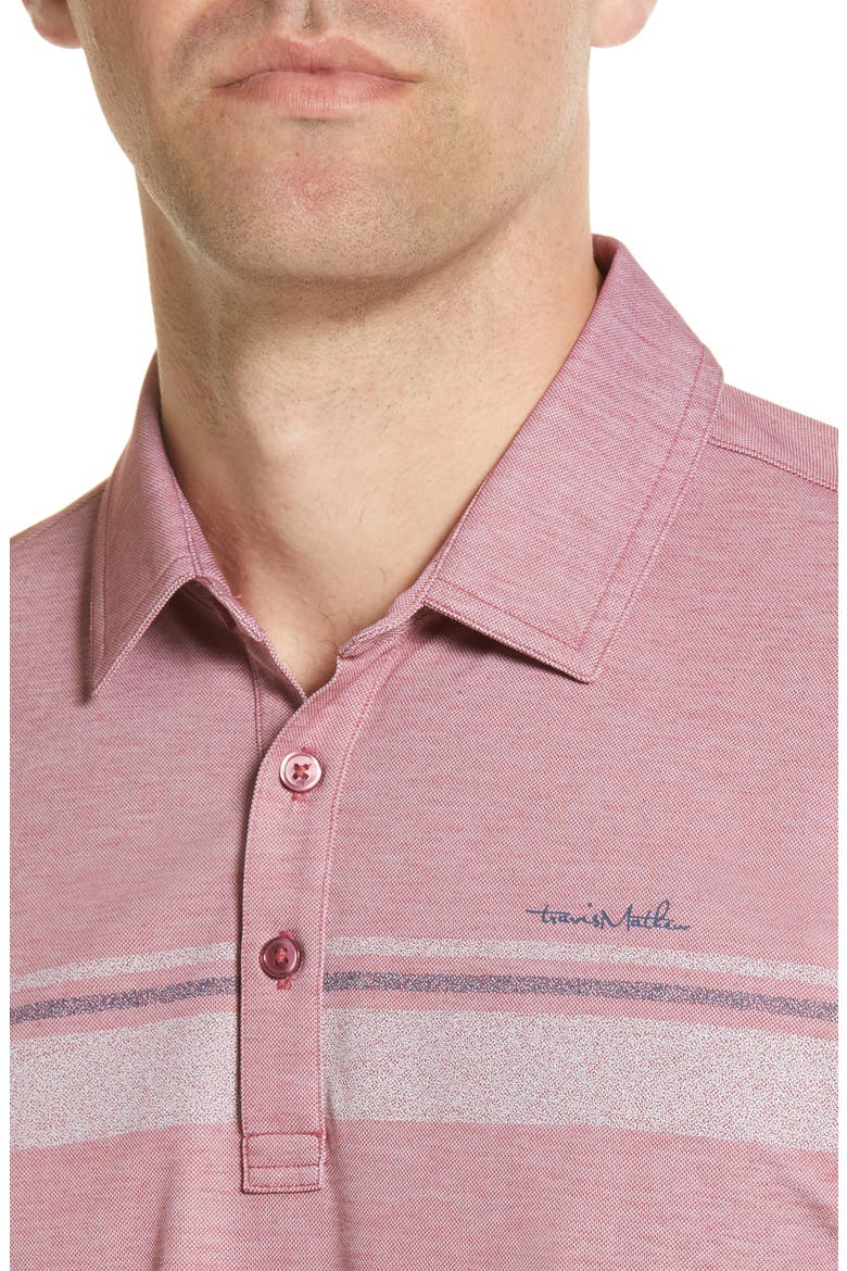 Over the Water Cotton Blend Performance Polo, Alternate, color, HEATHER RUBY WINE