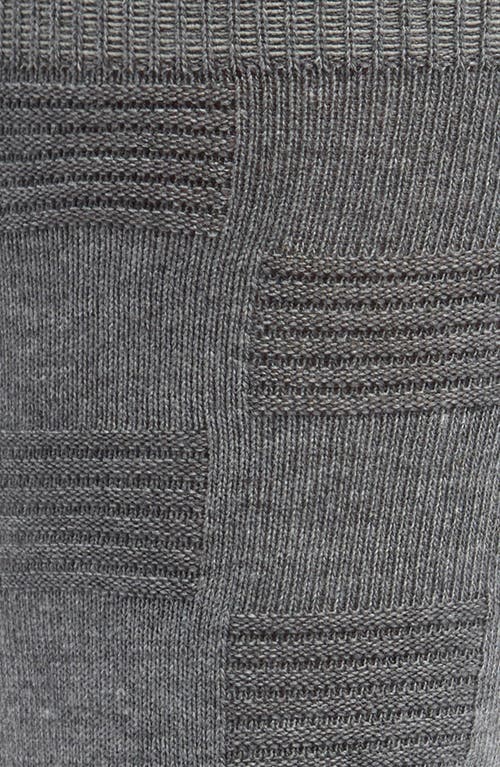 Nordstrom Textured Check Viscose Blend Socks In Heather Grey