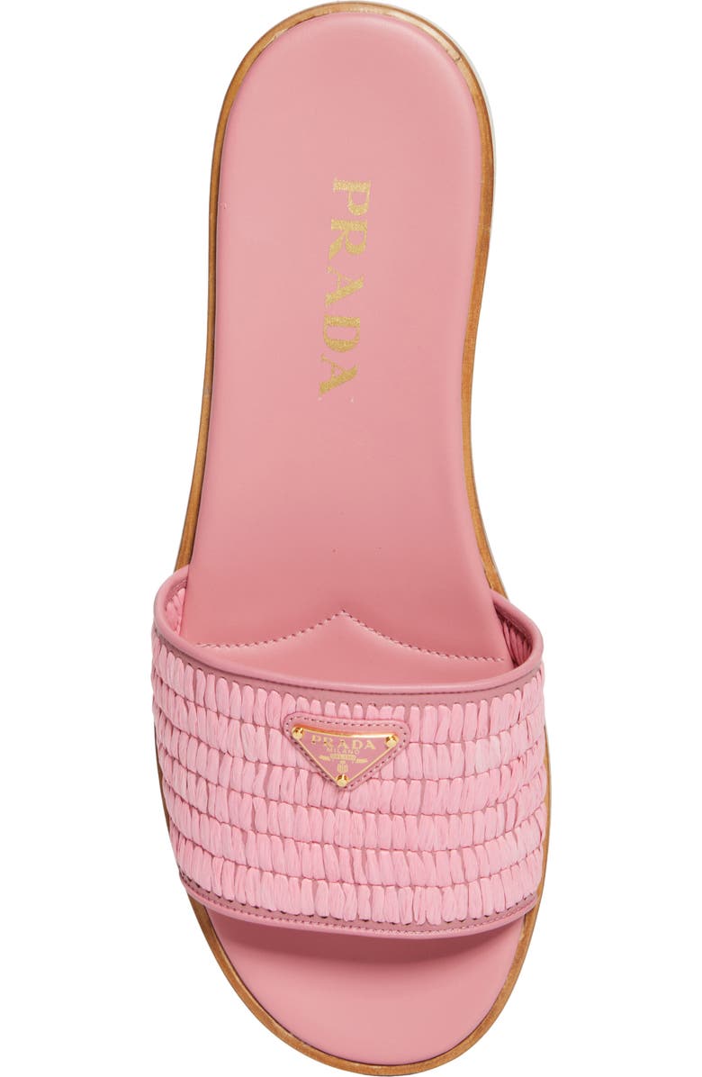 Prada Raffia Slide Sandal, Alternate, color,