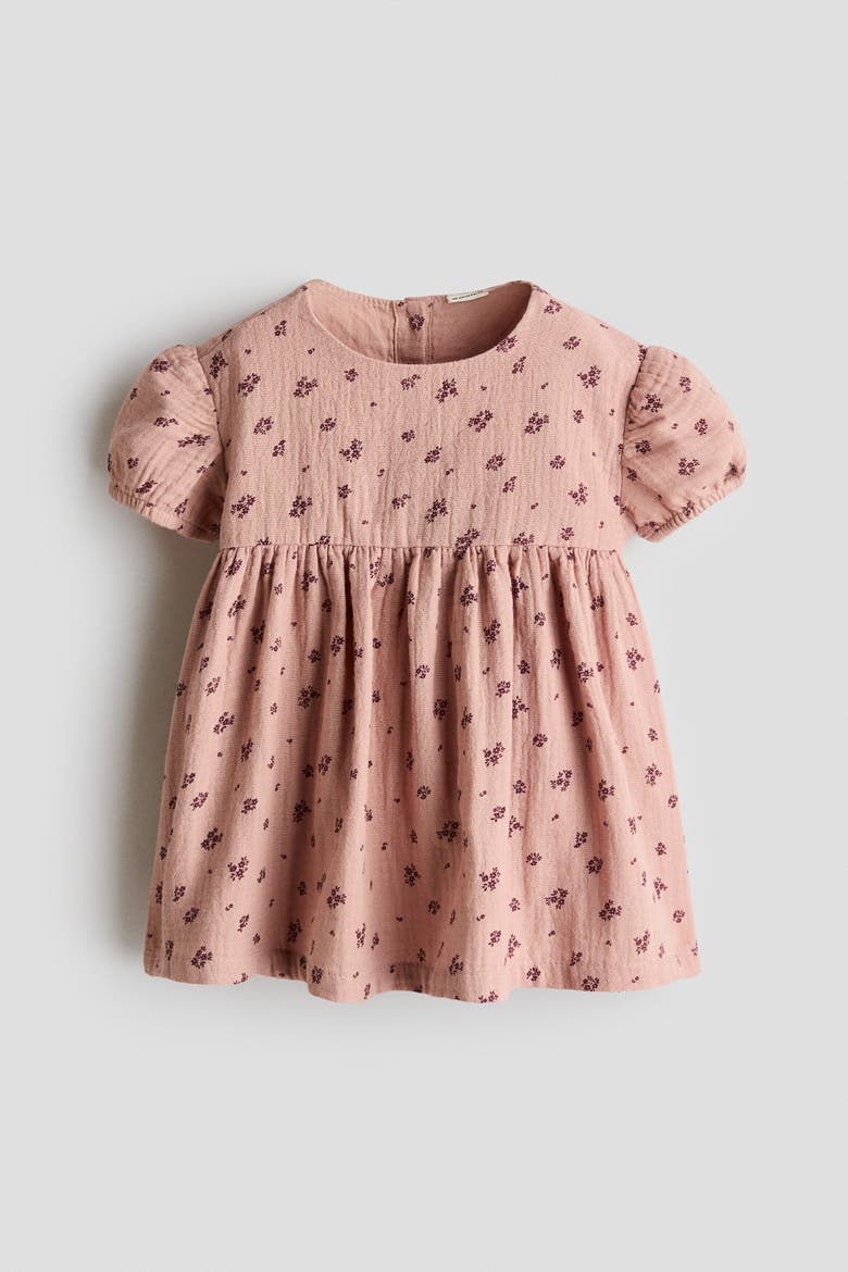 Cotton Muslin Dress, Alternate, color, Dusty pink/floral