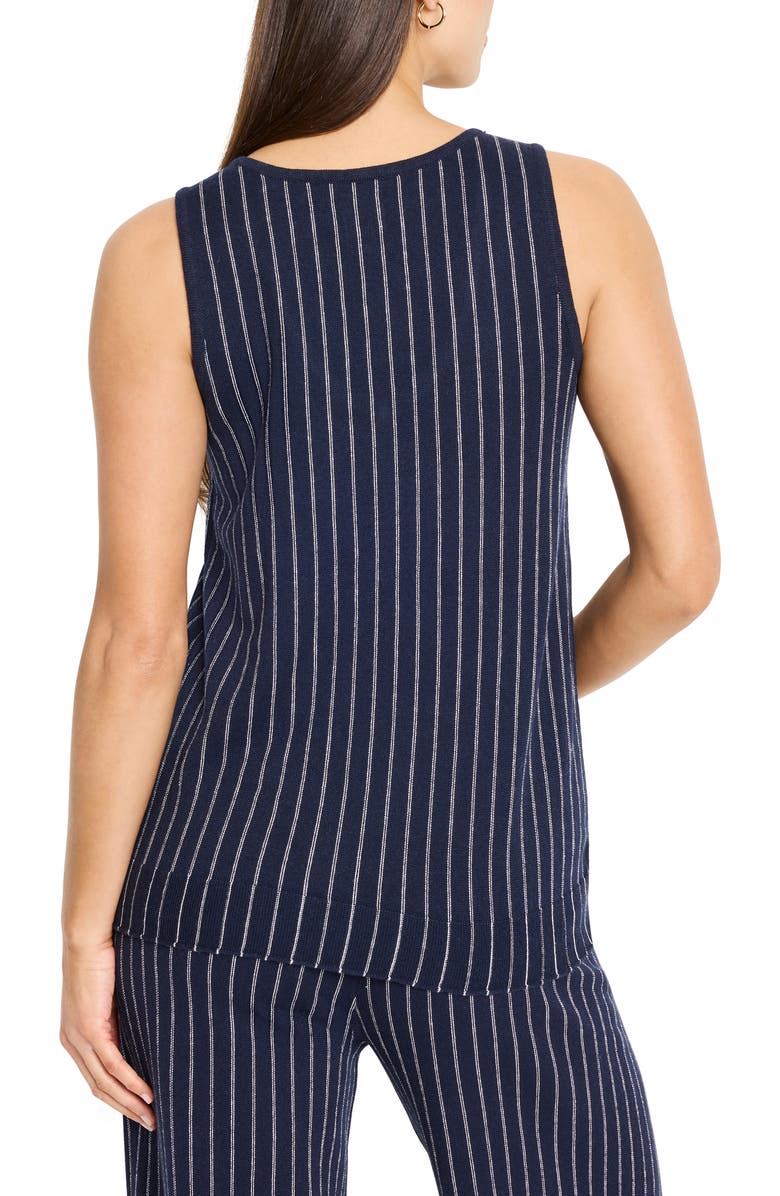 NIC+ZOE Destination Stripe Sweater Tank, Alternate, color, Indigo Multi