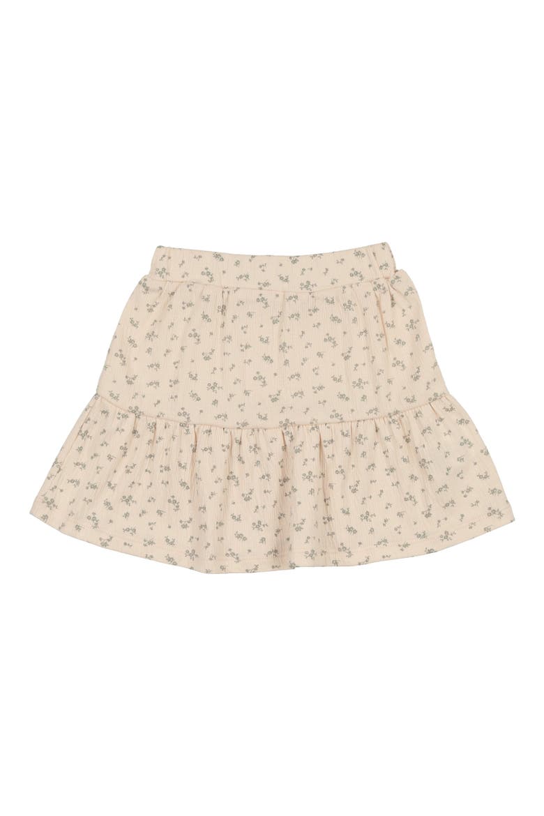 Kids' Floral Tiered Cotton Blend Skirt, Main, color, SAGE