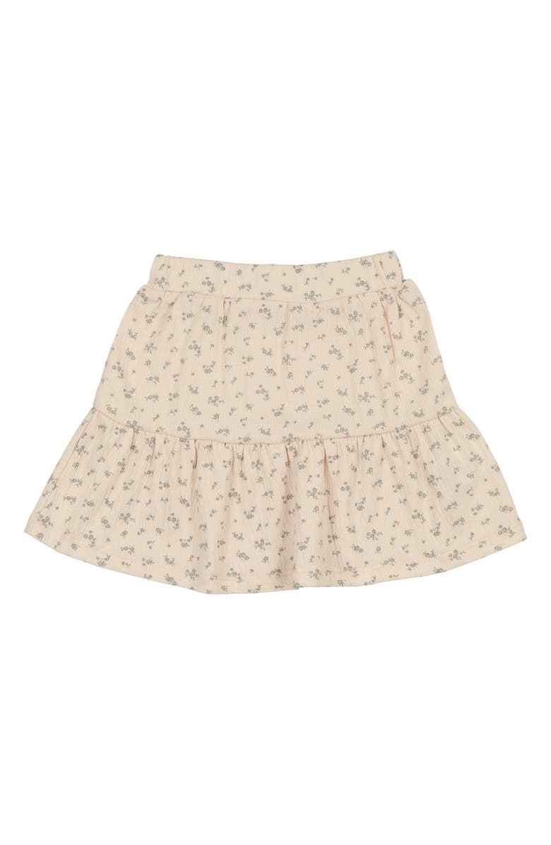 Manière Kids' Floral Tiered Cotton Blend Skirt, Main, color, Sage
