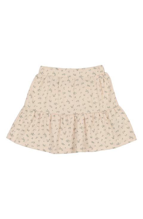Kids' Floral Tiered Cotton Blend Skirt (Toddler & Little Kid)