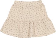 Manière Kids' Floral Tiered Cotton Blend Skirt