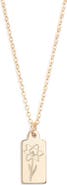 Set & Stones Tawney Birth Flower Pendant Necklace