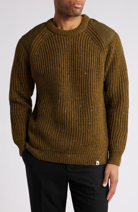 Commando Shoulder Patch Wool Sweater