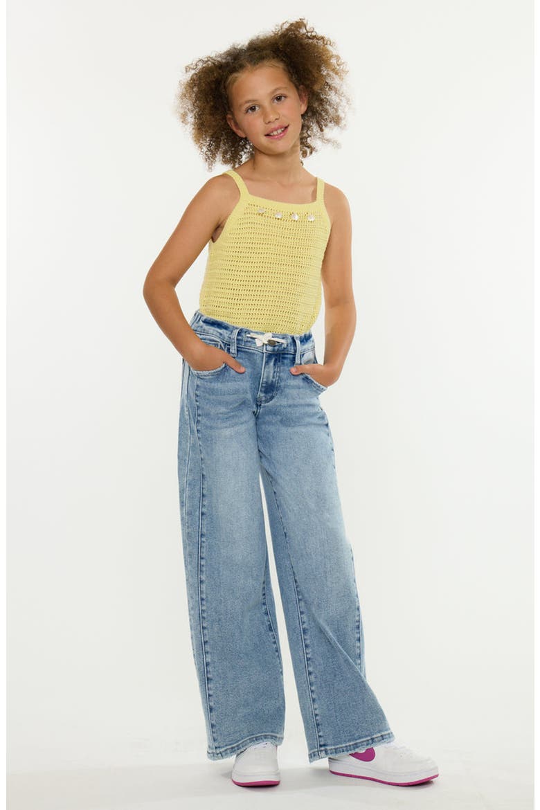 Peyton Low Slung Wide Leg Jeans, Alternate, color, Light Wash