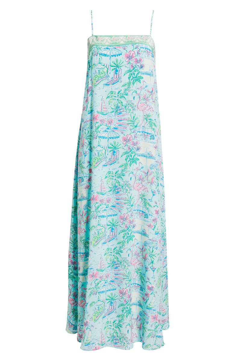 Lilly Pulitzer<sup>®</sup> Amalfi Silk Sundress, Alternate, color, Pond Blue
