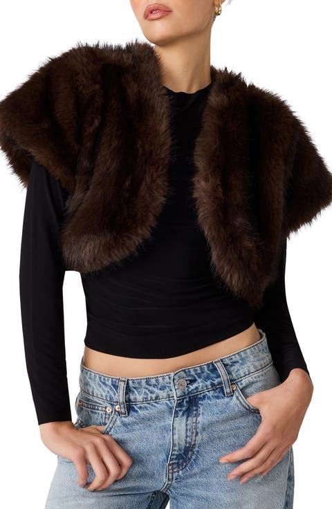 Jalen Faux Fur Bolero
