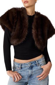 Steve Madden Jalen Faux Fur Bolero