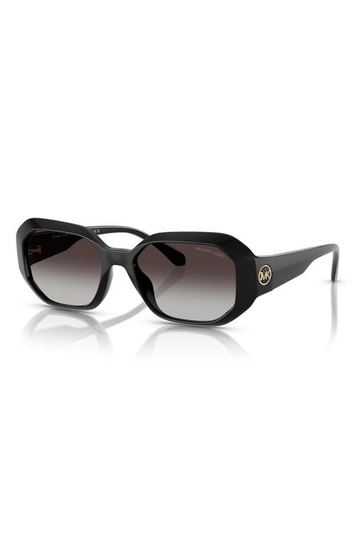 Michael Kors Womens Mk2240u Siesta Key Irregular-frame Acetate Sunglasses Black In Black