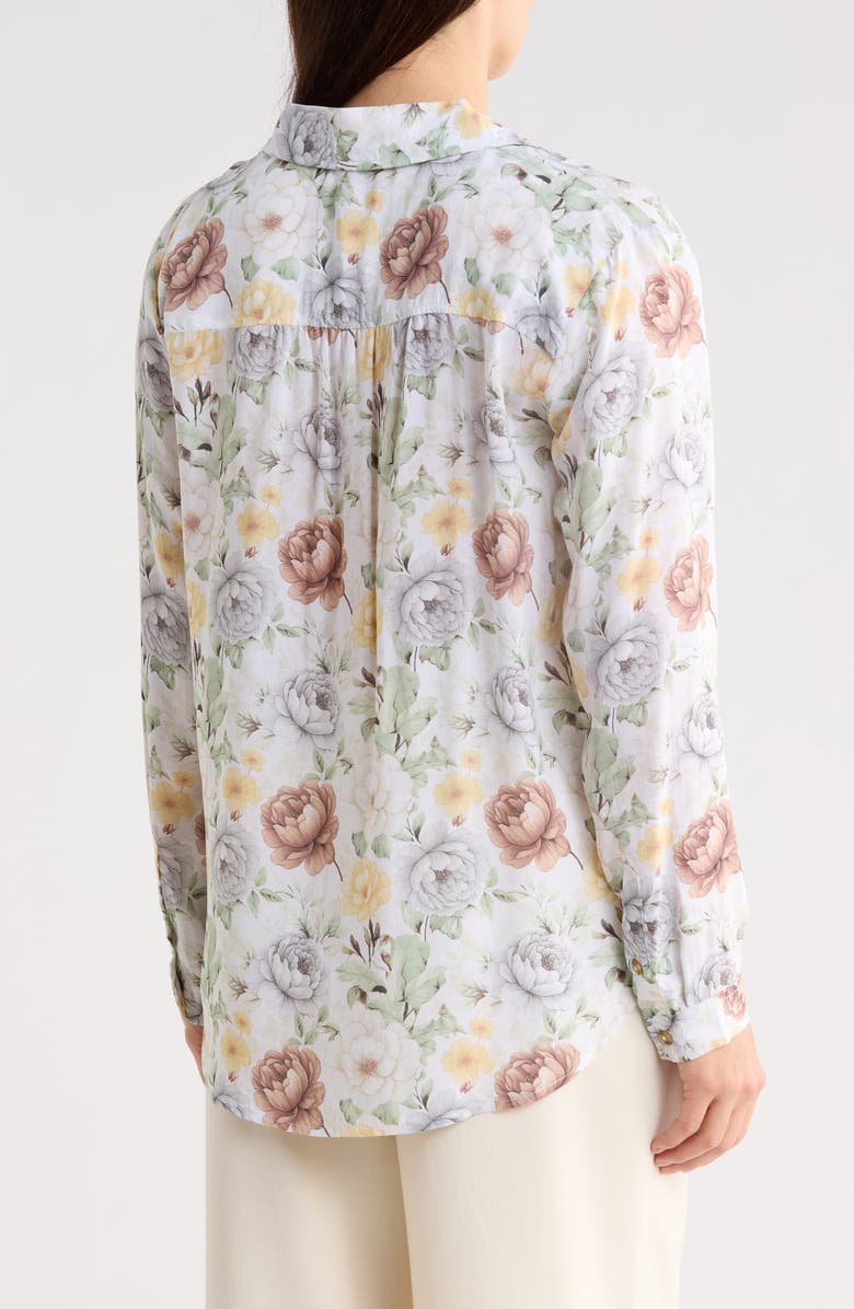 ELIE ELIE TAHARI Floral Button-Down Shirt, Alternate, color, Pastel Flowers