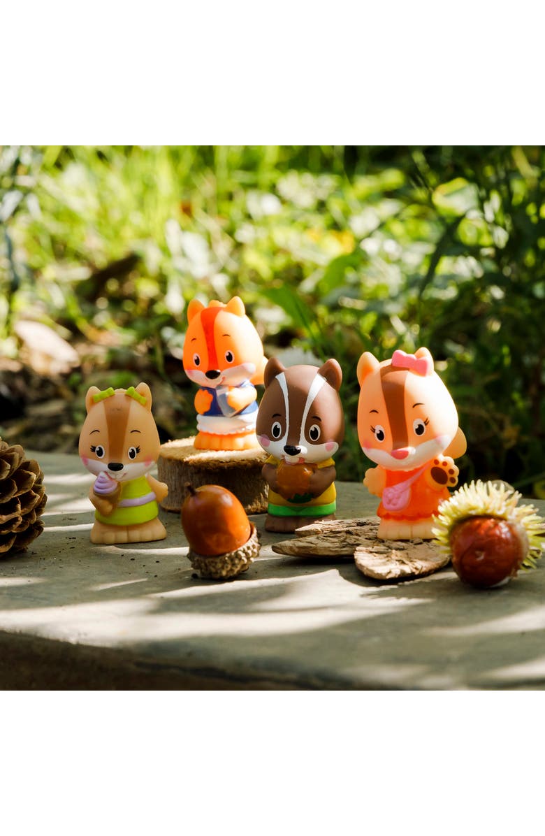 Timber Tots Nutnut Family 4 Chipmunk Figurines, up to 2 inches, Nature Playset, Alternate, color, Multicolored