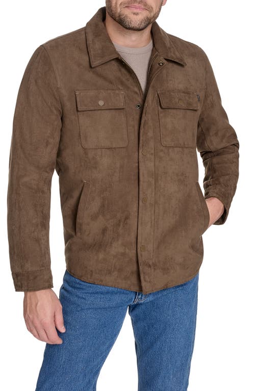 Dockers Mens Midweight Shirt Jacket In Brown