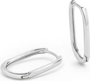Mint & Lily Retro Box Huggie Hoop Earrings