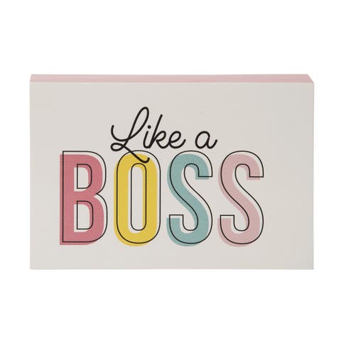 MDF Like A Boss Block Decor White