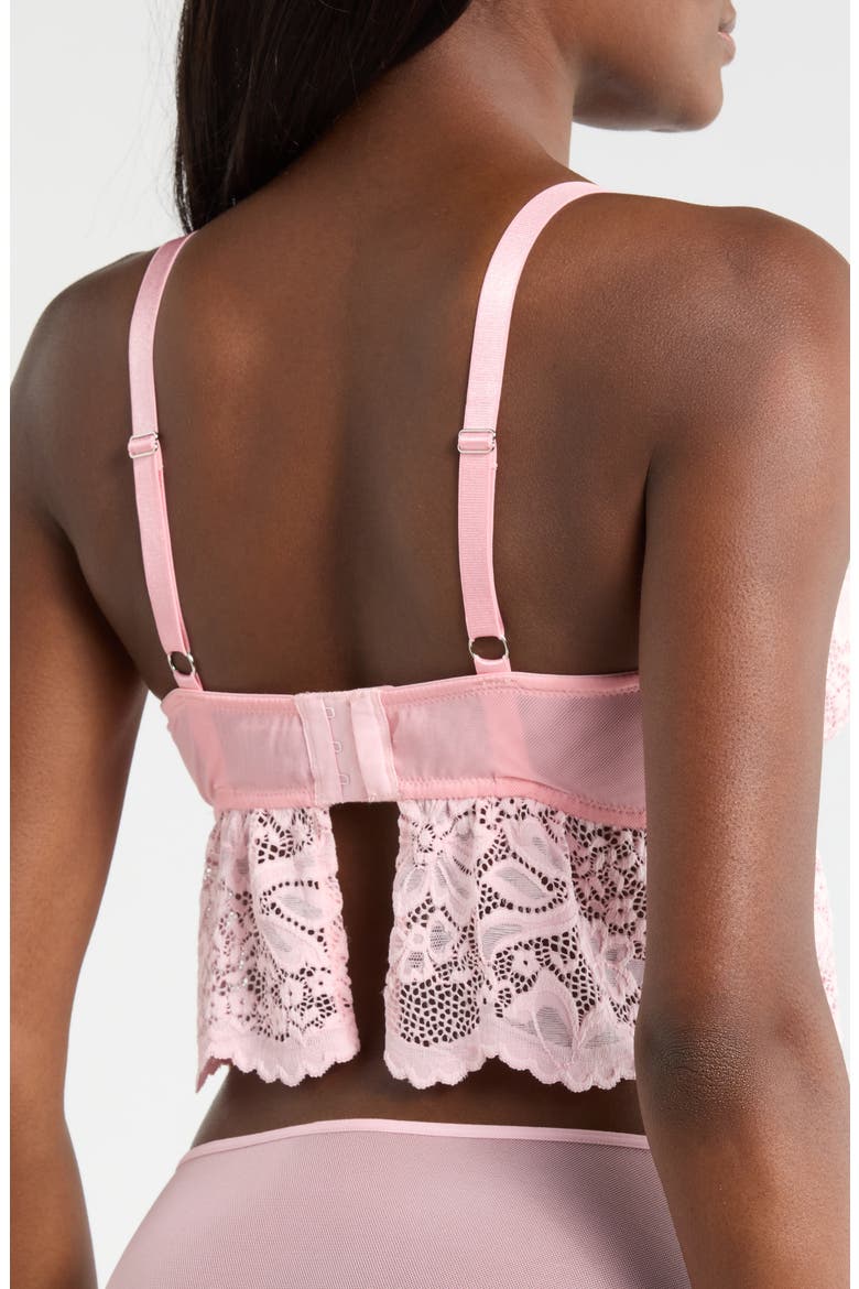 Longline Lace Bralette, Alternate, color, PETAL PINK