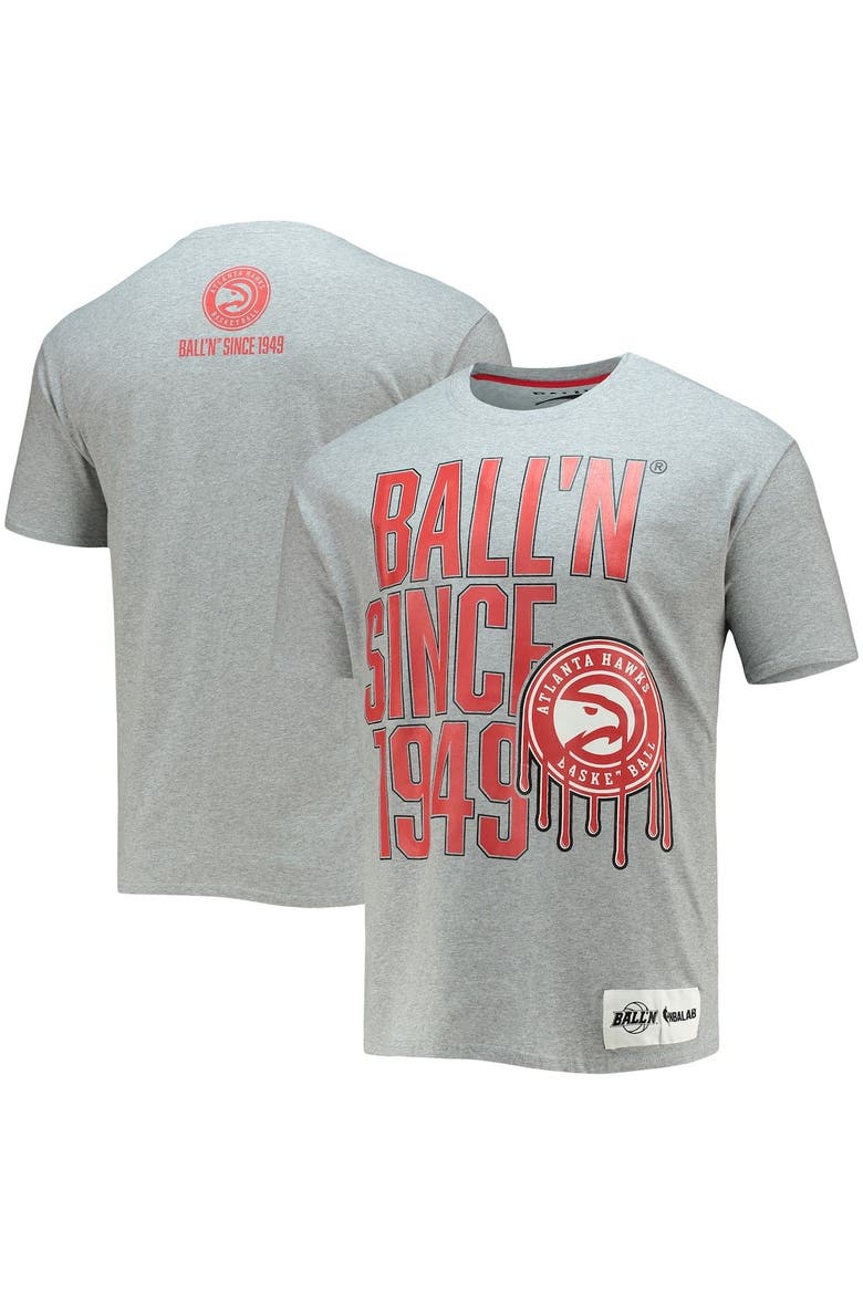 Men's BALL'N Heathered Gray Atlanta Hawks Since 1949 T-Shirt, Main, color, Heather Gray