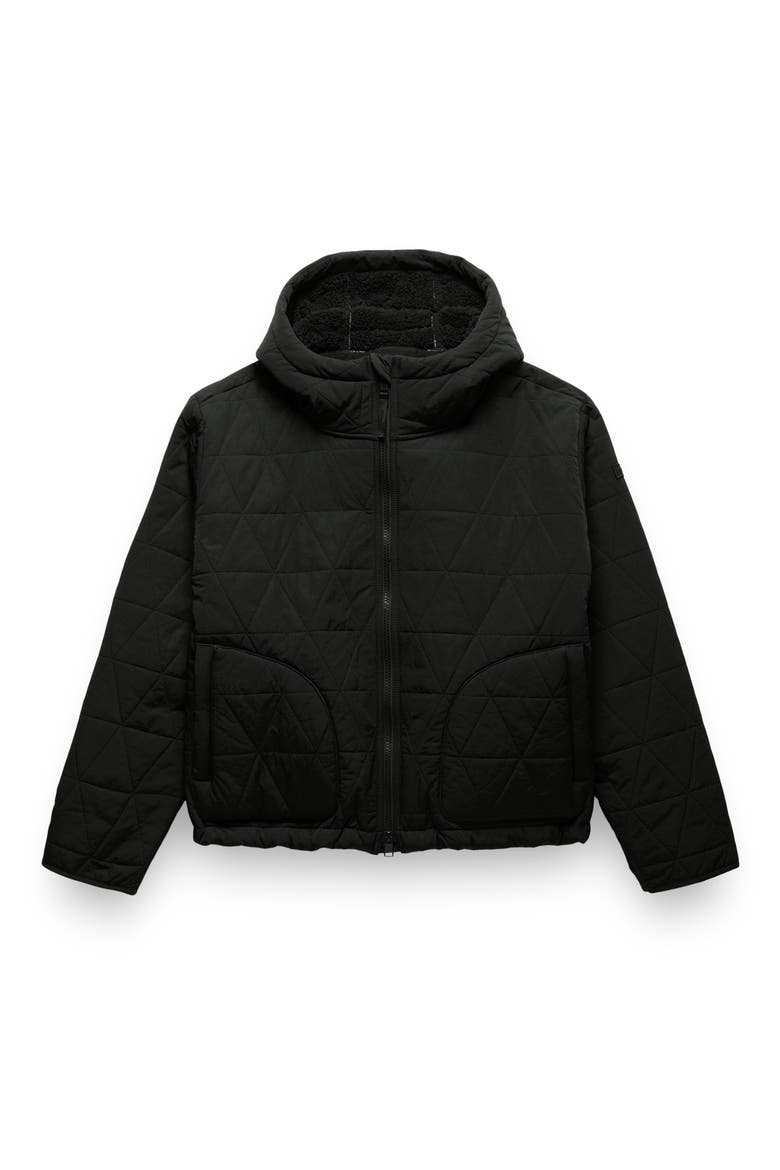 Encinitas Quilted Bomber Jacket, Alternate, color, BLACK