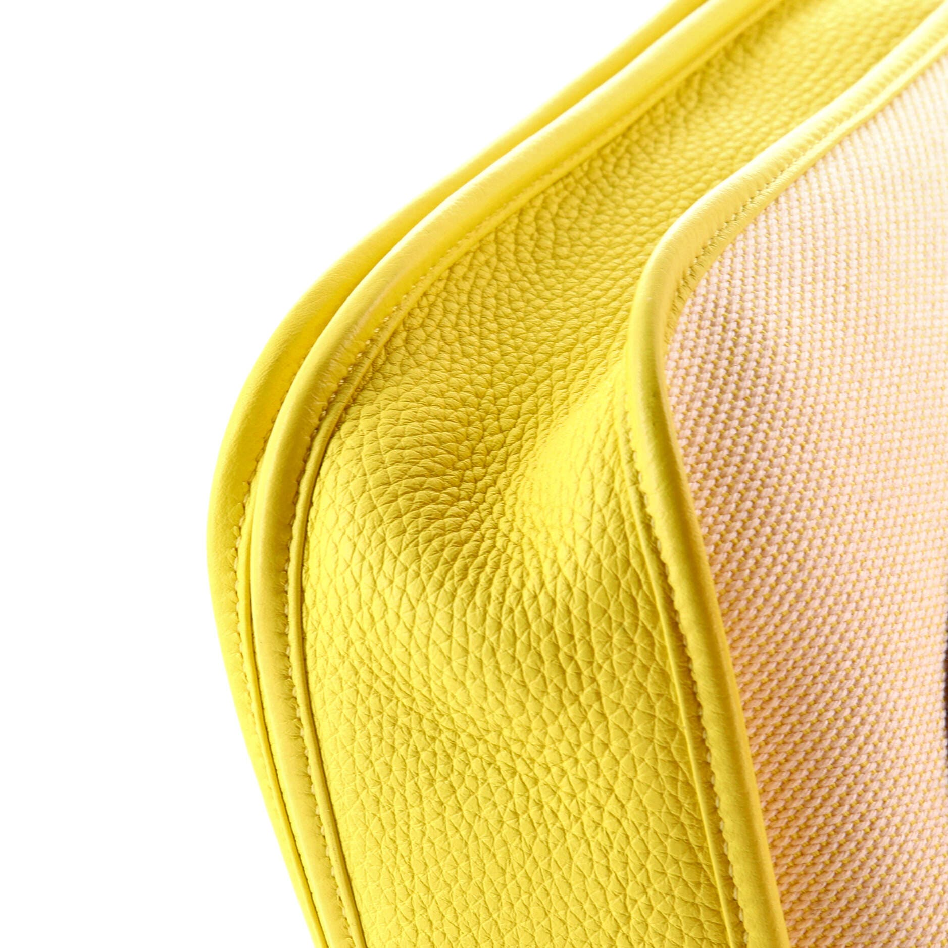 Pre-Owned Hermes Evelyne Bag Gen III Toile and Leather PM, Alternate, color, Lime