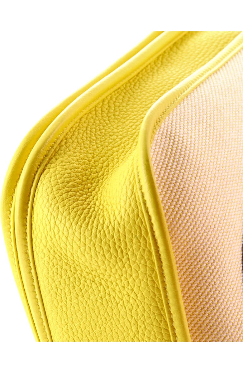 Pre-Owned Hermes Evelyne Bag Gen III Toile and Leather PM, Alternate, color, Lime