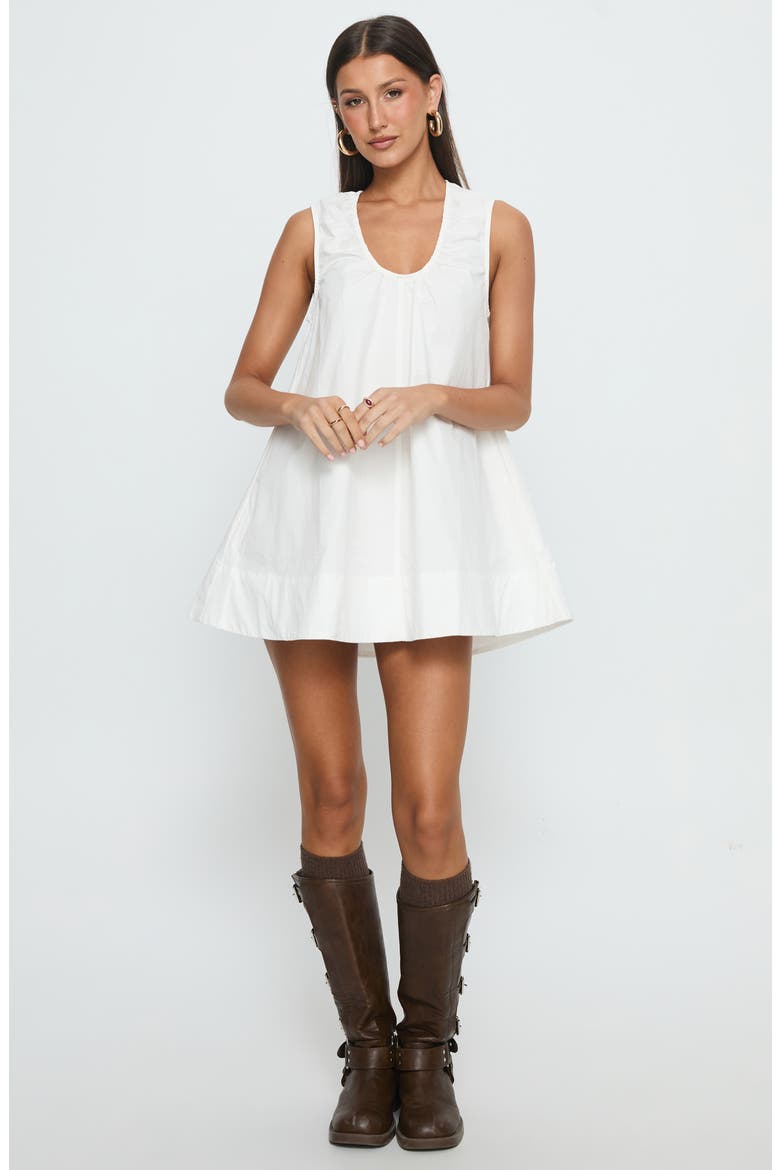 Eberta Ruched Minidress, Alternate, color, WHITE