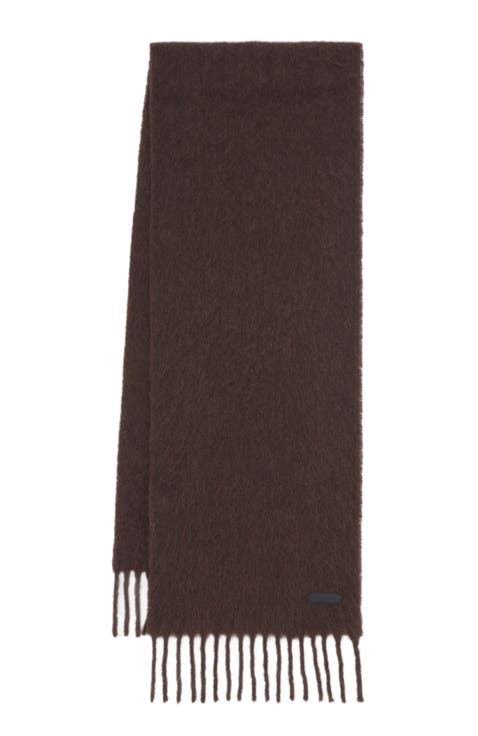 FRINGED SCARF IN WOOL