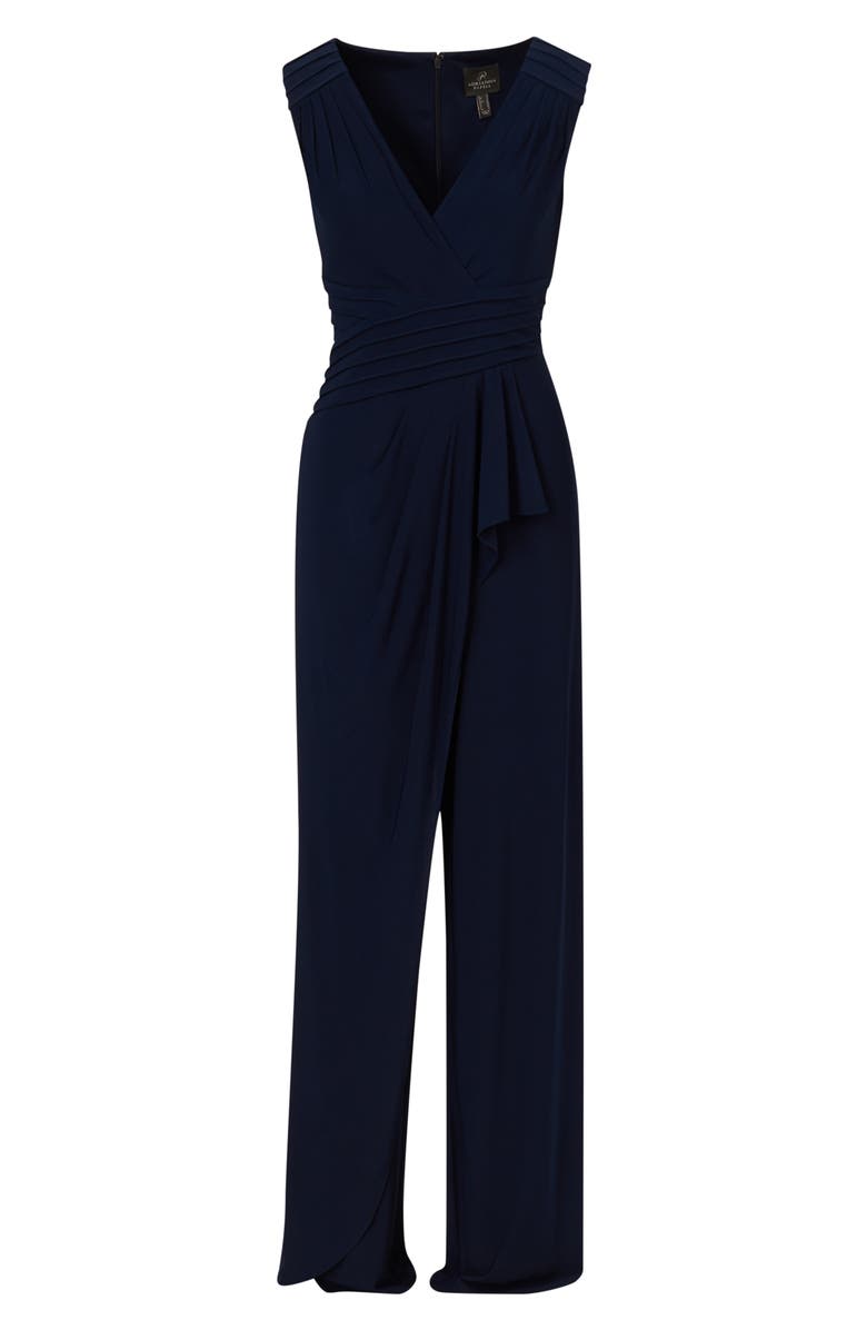 Adrianna Papell Pintuck Sleeveless Jersey Jumpsuit, Alternate, color,