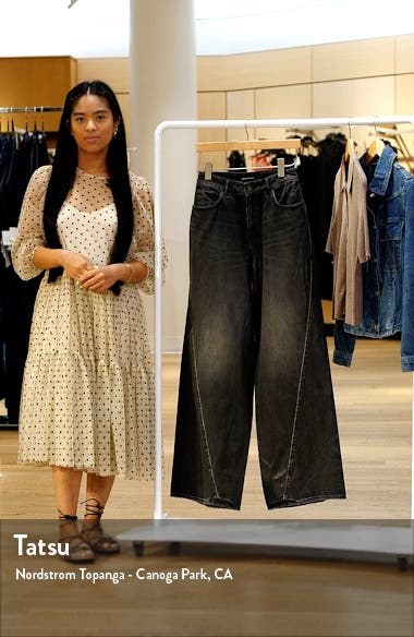 PURPLE BRAND/Twisted Baggy ジーンズ Purple Brand Twisted Coated Baggy Wide Leg Jeans - Pants
