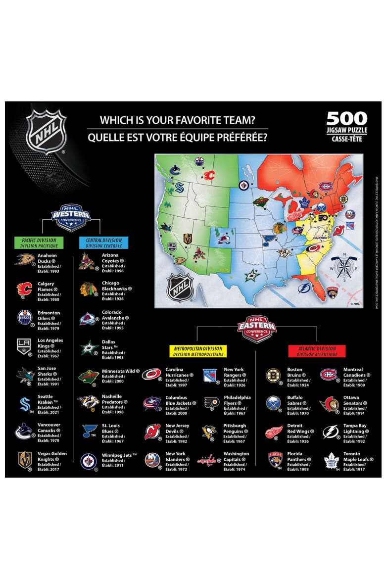 NHL - League Map 500 Piece Jigsaw Puzzle, Alternate, color, Multicolor