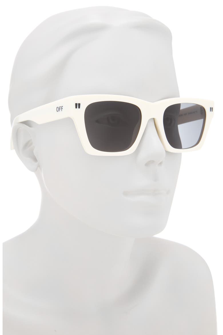 53mm Valdez Square Sunglasses, Alternate, color, OFF WHITE/ DARK GREY
