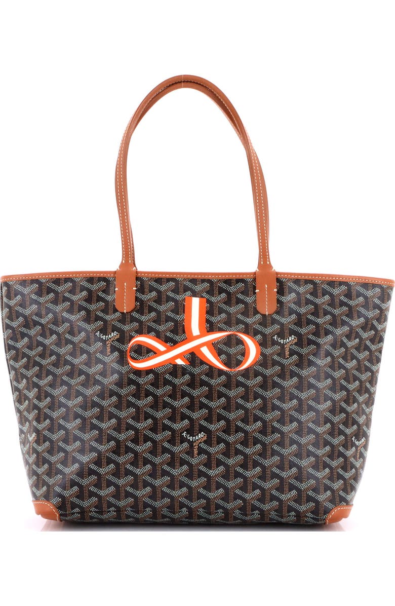 Pre-Owned Goyard Artois Tote Printed Coated Canvas PM, Main, color, Brown
