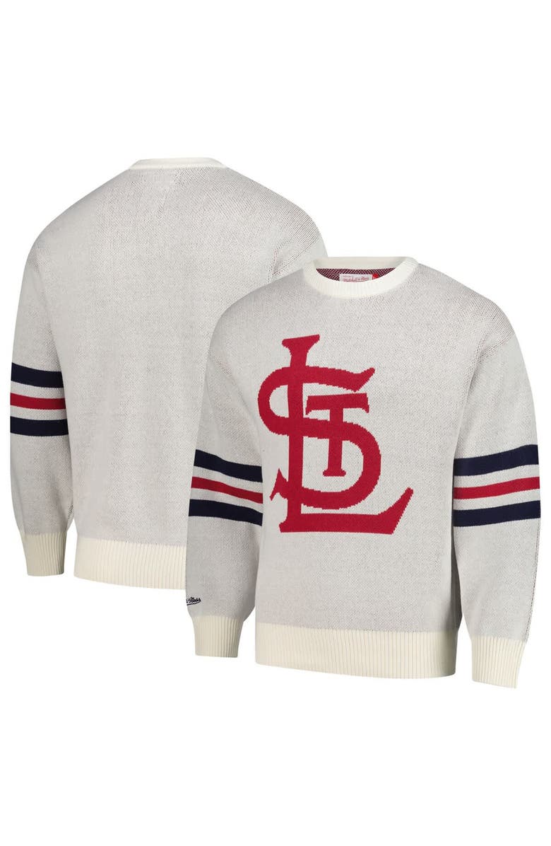 Mitchell & Ness Men's Mitchell & Ness Cream St. Louis Cardinals Retro Pullover Sweater, Alternate, color, Cream