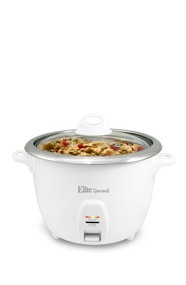 MAXI-MATIC Elite Gourmet 10-Cup (Uncooked) Rice Cooker with Stainless Steel Cooking Pot, Alternate, color, 