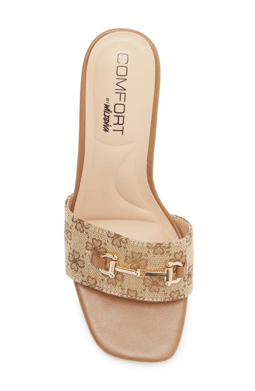 Wild Diva Lounge Viera Block Heel Bit Sandal In Brown