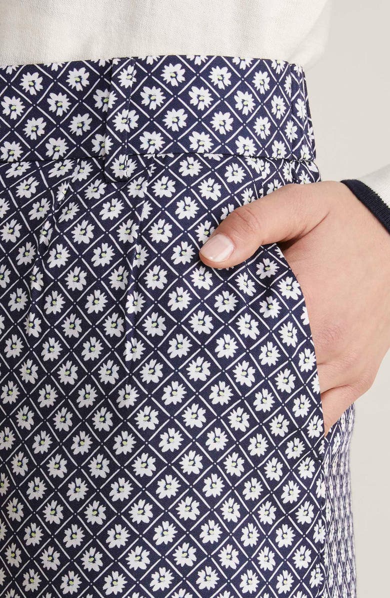 vineyard vines Luxe Floral Silk Blend Straight Leg Pants, Alternate, color, 