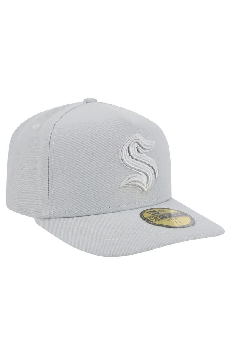 New Era Men's New Era Gray Seattle Kraken Color Pack A-Frame 59FIFTY Fitted Hat, Alternate, color, Gray