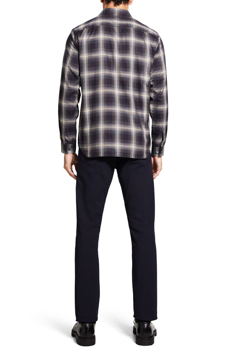 Theory Irving Shade Cotton Flannel Button-Up Shirt, Alternate, color, 