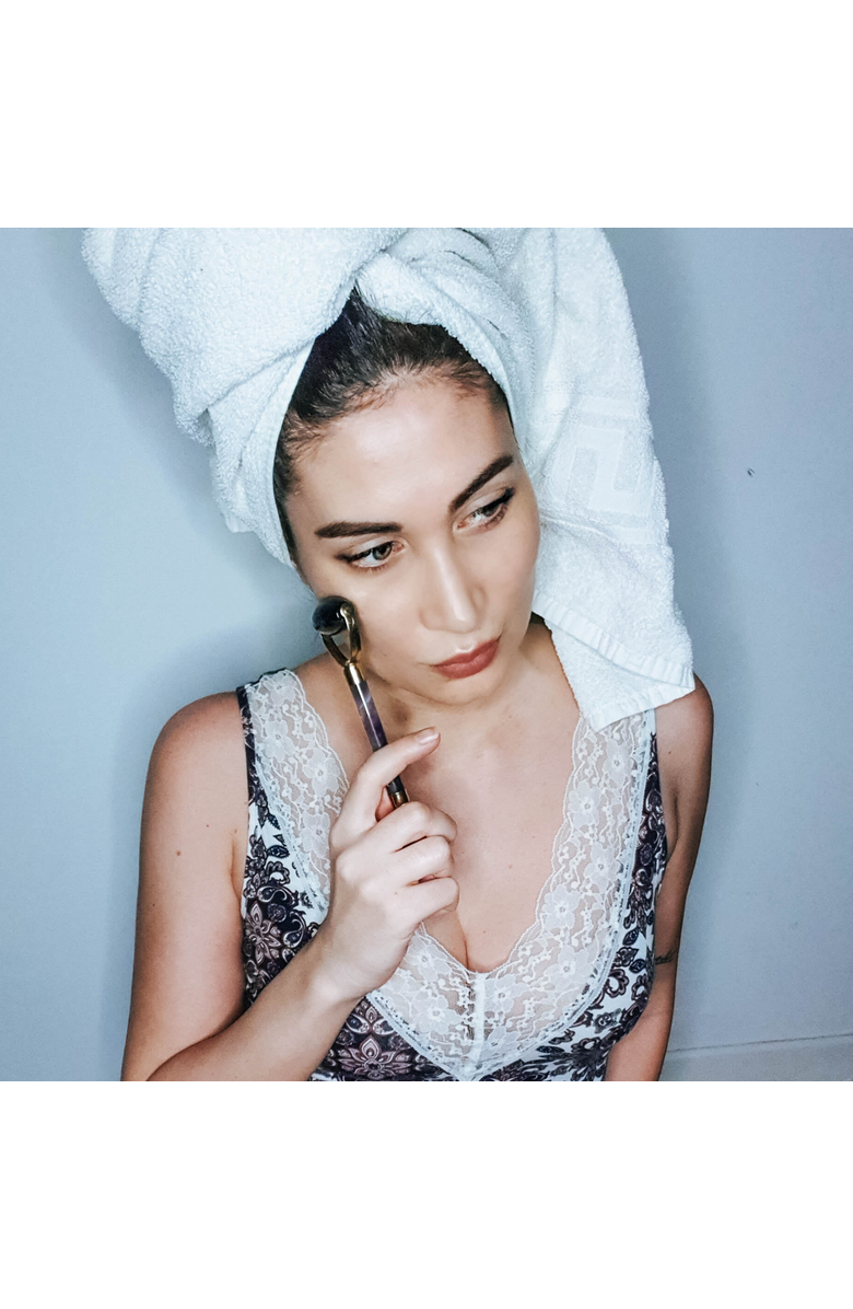 White Lotus Beauty Premium Amethyst Facial Roller, Alternate, color, Purple