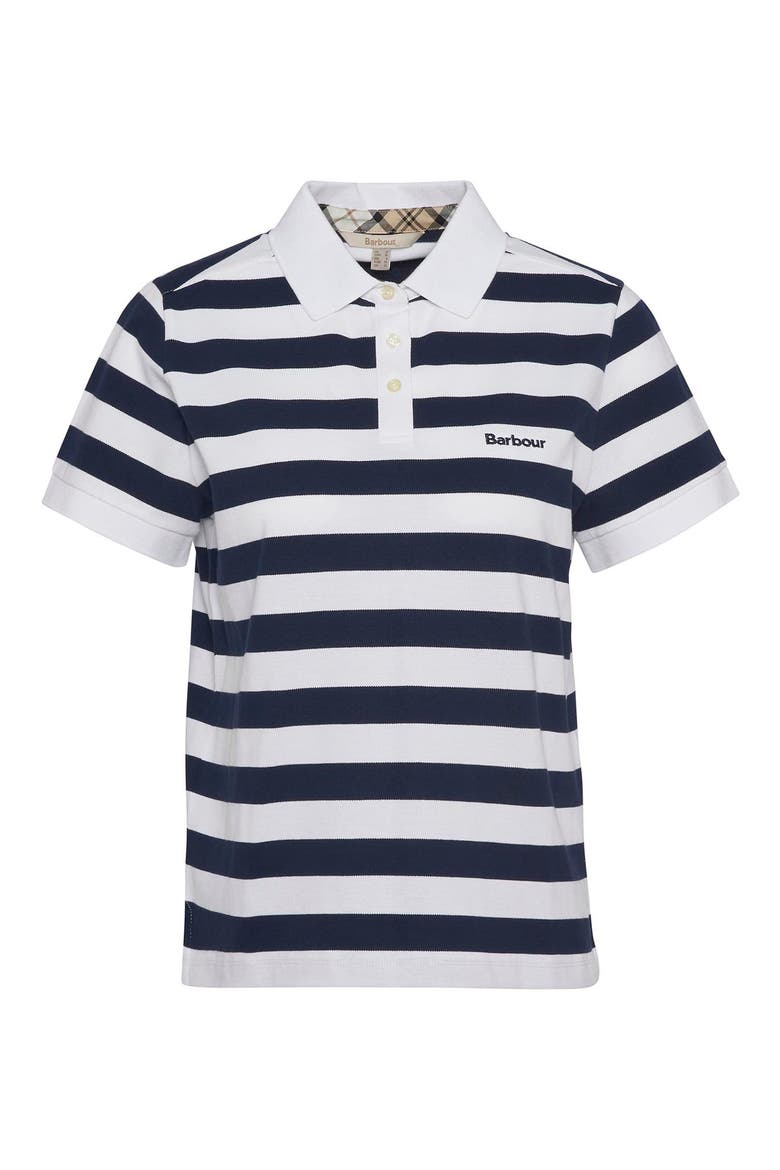 Ashbourne Stripe Stretch Cotton Polo Shirt, Alternate, color, NAVY STRIPE
